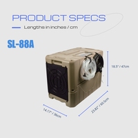 Skyline 88ppd Déshumidificateur commercial compact LGR pour les espaces de rampement Sous-sol Restauration des dommages causés par l'eau