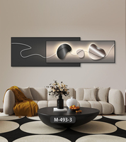 Peinture murale moderne pour salon, toile décorative élégante en papier avec incrustations de diamants en porcelaine de cristal