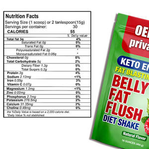 Iso22000 פרטי תווית שטוחות בטן שטוחה אבקת אנרגיה להגביר משקה תה ירוק פטל שומן מבער אבקת שומן צורב - Product Image 2