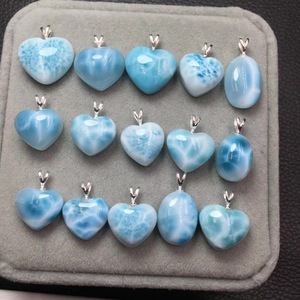 Larimar naturel pendentif en forme de <span class=keywords><strong>coeur</strong></span> pendentif en cristaux de haute qualité à vendre - Product Image 5
