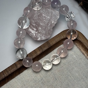 Natural <strong>Clear</strong> <strong>Quartz</strong> Rose <strong>Quartz</strong> &amp; Amethyst <strong>Bracelet</strong> 10mm Healing Energy Crystal Beaded <strong>Bracelet</strong> for Women Stress Relief Jewelry - Product Image 5