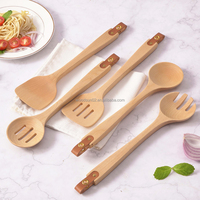 Ensemble de couverts en bois Woodsun, ensemble d'ustensiles de cuisine