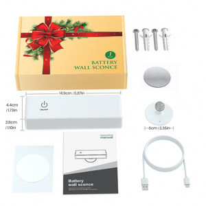 <span class=keywords><strong>2</strong></span>包可充电壁灯，带远程磁性和可调光360旋转无绳粘性壁灯，用于床边阅读 - Product Image 6