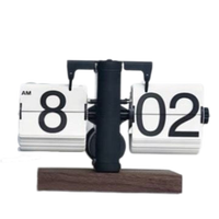 Horloge de table décorative géante à mécanisme automatique, calendrier à affichage rotatif automatique