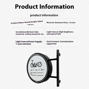 Cartellone in acrilico a doppia faccia scatola luminosa a LED per cartello per rete da latte rosso negozio di alluminio presa diretta in fabbrica - Product Image 2