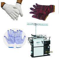 Machine à tricoter circulaire automatique informatisée Rimata pour gants, calibre 7G/10G/13G, puissance 300W, 220V monophasé, 360 pièces