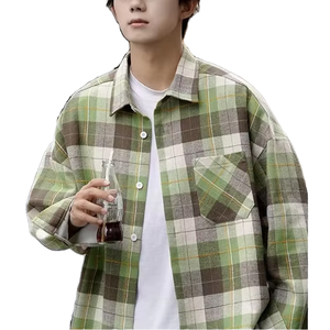 เสื้อเชิ้ตผ้าแฟลนเนลพิมพ์ลายโลโก้คุณภาพดี ทรงโอเวอร์ไซส์ สวมใส่สบาย ผลิตจากผ้าฝ้าย 100% ระบายอากาศได้ดี เหมาะสำหรับฤดูหนาว รับผลิตแบบ ODM - Product Image 1
