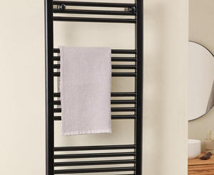 Sèche-serviettes électrique 2100W à économie d'énergie, avec ventilateur, contrôlable par application, design plat et droit en métal, à poser au sol ou mural - Product Image 2