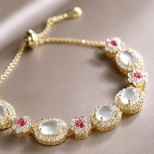 Pulsera de Turmalina Natural y Jade Blanco de Estilo Juvenil para Mujer, Regalo para Chicas - Product Image 3