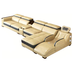 고급스러운 모던 미니멀리스트 가죽 섹셔널 소파, 빌라 거실 가구용 마사지 공간 포함, 인기 판매 상품 - Product Image 5