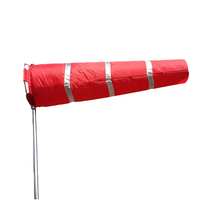 Drapeau de sécurité pour aéroport, système de signalisation éolienne avec mât en acier et logo personnalisé, en tissu Oxford, type chaussette intégrée