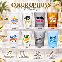 Entrepôt aux États-Unis vente en gros 1.5oz verre à liqueur de sublimation whisky verre à vin tasse blanc avec sublimation givré verres à liqueur vierges