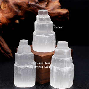 <span class=keywords><strong>Torre</strong></span> di Cristallo di Selenite all'Ingrosso, Intaglio Naturale <span class=keywords><strong>in</strong></span> Quarzo Lucidato, Punta di Gesso per <span class=keywords><strong>la</strong></span> Guarigione - Product Image 4