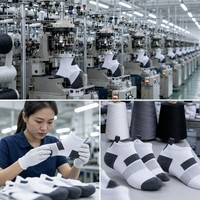 Chaussettes de sport basses à compression avec soutien de la voûte plantaire, talon renforcé et languette de maintien du talon, athlétiques, OEM en gros