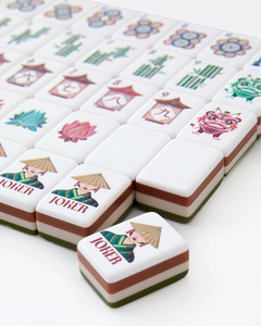 Mahjong Americano Personalizzato a 4 Livelli, Tessere in Acrilico BLU, 160 Carte, Gioco <span class=keywords><strong>di</strong></span> Lusso Elegante Pieghevole e Portatile per Adulti - Product Image 5