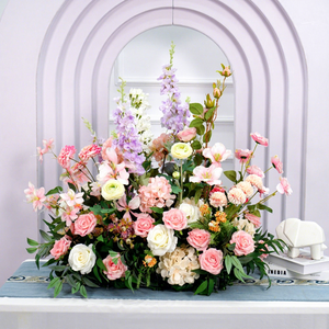 <span class=keywords><strong>Flores</strong></span> de Pasillo Realistas en Colores Rosa, <span class=keywords><strong>Flores</strong></span> <span class=keywords><strong>Artificiales</strong></span> de Seda de Alta Calidad, Camino de <span class=keywords><strong>Flores</strong></span> para Pasillo - Product Image 1