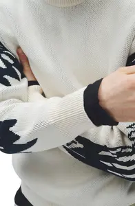 Custom Fashion Comfortable High Quality Knit Crew Neck Pullover Cotton Men's Knit Jacquard Sweater