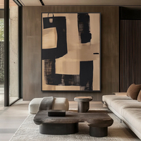 Impression sur toile personnalisée, affiche minimaliste, peinture Wabi Sabi, style Japandi, grand format, bohème, décoration murale imperméable, 2026