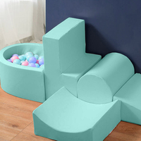 Ensemble de jeux doux avec rembourrage en mousse, grimpeur, petit bac à balles, ensemble combiné, aire de jeux pour enfants