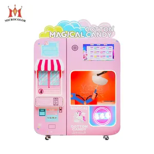 Electric Fully Automatic Cotton Candy Vending Machine Cotton Candy For Kids Cotton Candy Making Machine