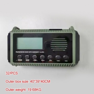 Radio multifonction à large bande pour la prévention des catastrophes et les situations d'urgence, avec charge solaire, éclairage LED et batterie externe à manivelle - Product Image 6