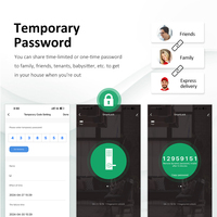 Cerradura Inteligente para Puerta de Madera y Aluminio con Wi-Fi, Contraseña y Aplicación Tuya/TTLock, Capacidad para 300 Usuarios