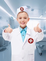 Ensemble de 2 costumes médicaux pour enfants, garçons et filles, pour se déguiser en médecin, chirurgien, pour Halloween, cosplay