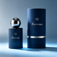 Bouteilles en verre personnalisées de style unisexe en forme de cylindre, 30 ml, 50 ml, 100 ml, boîte, col à sertir de 15 mm, flacon de parfum avec logo