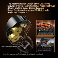 Écouteurs filaires HiFi KZ Duonic, double alimentation, double transducteur hybride (planaire magnétique + dynamique), IEM pour le gaming, basses musicales, réglage de la sonorité