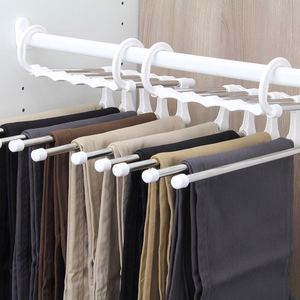 Porte-pantalons multifonctionnel 2021, porte-pantalons pliable, porte-pantalons magique en acier inoxydable, <span class=keywords><strong>multi</strong></span>-niveaux - Product Image 6