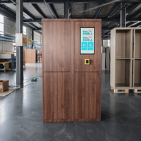 Casilleros de Madera con Acabado de Grano de Madera, Casilleros Electrónicos para Equipaje, Casilleros de Madera para Gimnasios y Vestuarios