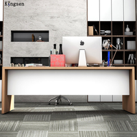 Bureau de travail extensible pour la maison avec panneau en bois, mobilier moderne pour poste de travail informatique