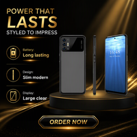 Smartphone Senior D65 4G Layar 6.528 Inci Ponsel Android Dual SIM LCD Hitam