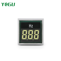 Meter Frekuensi Digital Persegi 22mm 0-99Hz Indikator Hertz Layar LED