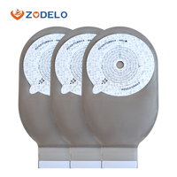 Zoldelo Fournitures Médicales OEM CE Poche d'ostomie hydrocolloïde drainable monobloc 70mm pour soins de stomie d'iléostomie