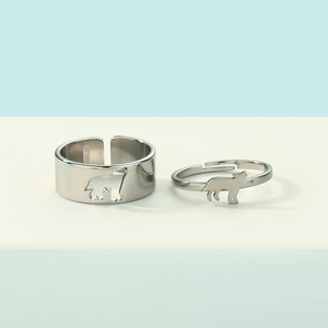 Conjunto de anillo de lobo vikingo de acero inoxidable para hombre y mujer, joyería Punk, anillo de dedo Vintage a la moda, regalo, último diseño - Product Image 3