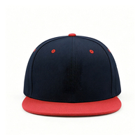Casquette de baseball personnalisée à 6 panneaux, visière plate, en mélange de laine, structurée, bicolore, avec logo brodé, vente en gros, unisexe, vierge