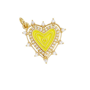 Heart Pendant Charm Copper Electroplated For Necklace Making Jewelry Findings 18k Gold Plated DIY Accessories Fall 2024 Yiwu - Product Image 5