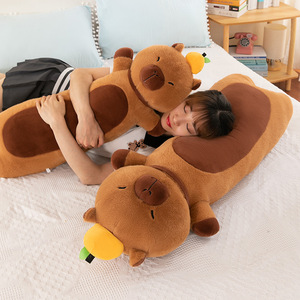 Almohada de <span class=keywords><strong>Peluche</strong></span> Suave con Diseño de Capibara, Juguete de <span class=keywords><strong>Peluche</strong></span> para Dormir, Ideal para Regalos de Cumpleaños Infantiles y Alivio del Estrés, Venta al Por Mayor CPC CE - Product Image 4