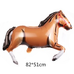 Ballon en aluminium coloré en forme de <span class=keywords><strong>cheval</strong></span>, <span class=keywords><strong>82</strong></span>*51cm, cinq couleurs (noir, <span class=keywords><strong>blanc</strong></span>, rose, marron et marron clair) pour la décoration, Année du <span class=keywords><strong>Cheval</strong></span> - Product Image 6