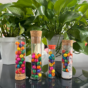 사용자 정의 스티커 빈 투명 테스트 튜브 캡이있는 평면 바닥 플라스틱 테스트 튜브 - Product Image 4