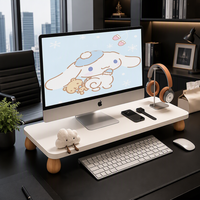 Support de Moniteur Surélevé avec Étagère de Rangement pour Ordinateur Portable, Bureau à Domicile, Poste de Travail – Utilisation Durable