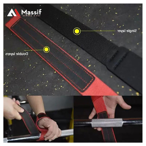 Customized Heavy-Duty Nylon Wrist Straps for Sports & Gym Deadlift <b>Weight</b> <b>Lifting</b> Straps Fitness Safety <b>Equipment</b> - Product Image 5