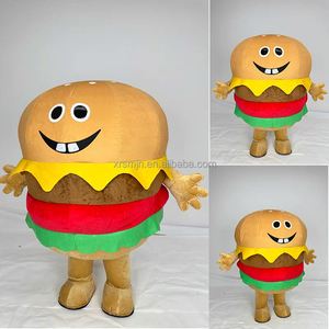 ชุดมาสคอตอาหารแบบเป่าลมสำหรับผู้ใหญ่ชุดคอสเพลย์น่ารักสำหรับเทศกาลมีพิซซ่ารูปดาวแฮมเบอร์เกอร์และไอศครีมทำจากโพลีโฟม - Product Image 5