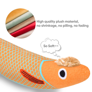 Nouveau jouet à mâcher lumineux en forme de poisson simulé à la catnip, durable, pour l'auto-entretenissement des chatons, jeu interactif, pour la dentition, nettoyage des dents, sûr pour les animaux de compagnie - Product Image 5