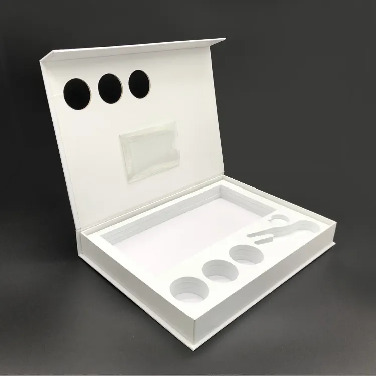 Embalagem de bola de golfe branco da caixa de presente do logotipo personalizado com inserção da espuma