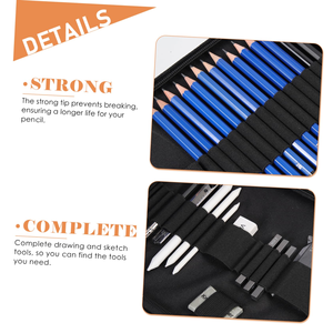 Customized 50psc Sketching <b>Drawing</b> Kit Art Pencil Set Graphite Pencil Eraser Professional <b>Drawing</b> Accessory School Sketch Pencil - Product Image 3
