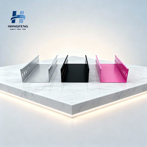 Plateau à câbles perforé en acier au carbone industriel, couleur personnalisée, revêtement poudré, pour centrale électrique - Product Image 2