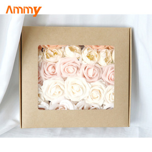 <span class=keywords><strong>AM</strong></span>-WDE07 Ammy Cajas Decorativas para Flores Artificiales de Boda, Caja de Rosas Blancas y Rosas, Materiales para Ramos de Flores DIY - Product Image 5