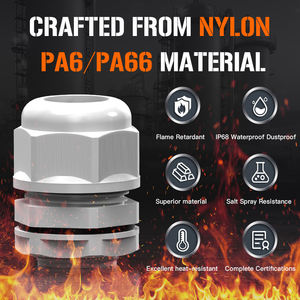 Sert ortamlar için endüstriyel sınıf naylon takviyeli IP68 kablo rakoru yüksek gerilim azaltma-40C 100C sıcaklık aralığı - Product Image 5